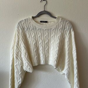 Cropped Baggy Sleeve sweater